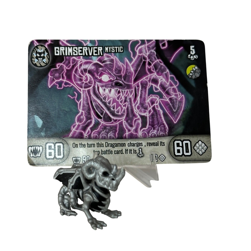 Dragamonz Grimserver Mystic Mini Dragon Figure and Trading Card Spin Master